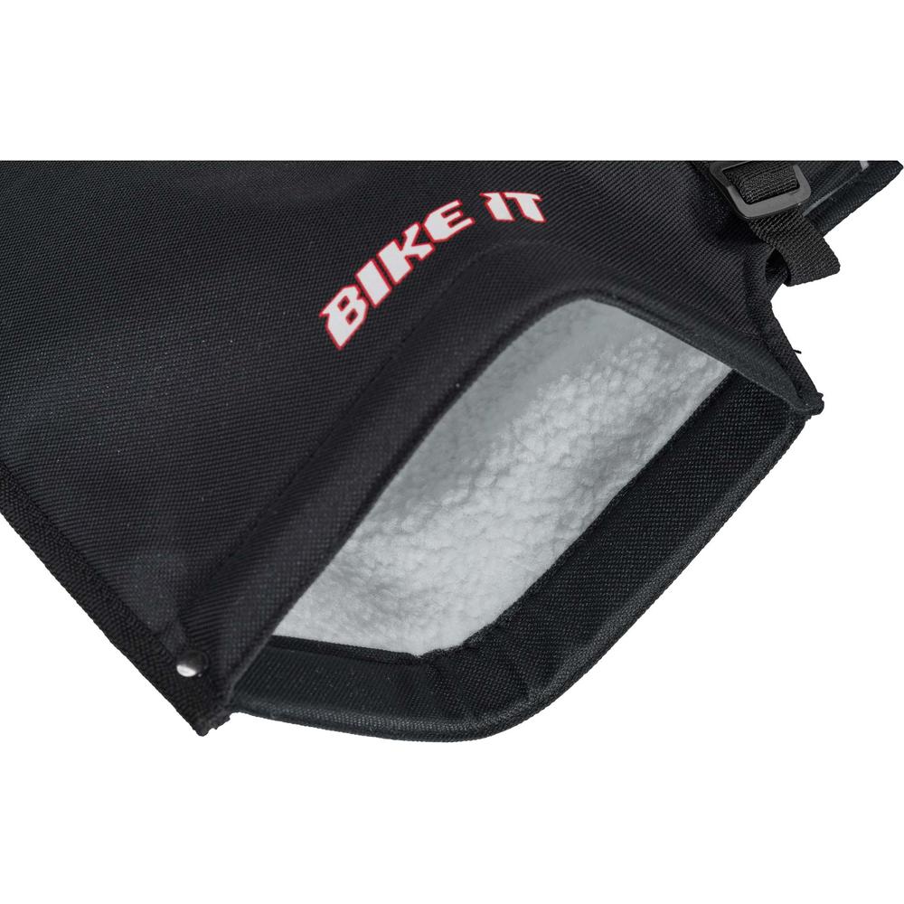 Bike It Polyester Fleece Lining Bar Muffs Black - FREE UK Shipping, FREE 365 Day Returns | Moto Central