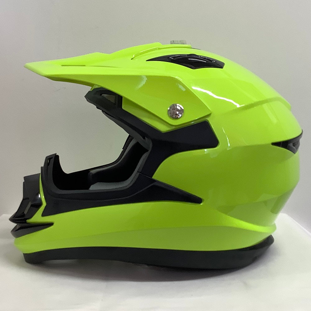 GSB XP-14B MX Off-Road Helmet Plain Gloss Fluo Yellow  - FREE UK Delivery - Moto Central