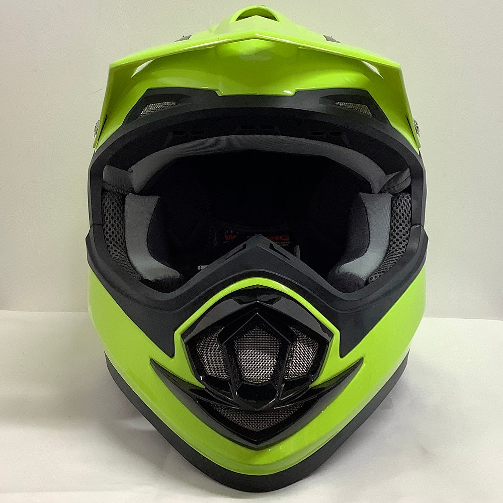 GSB XP-14B MX Off-Road Helmet Plain Gloss Fluo Yellow  - FREE UK Delivery - Moto Central