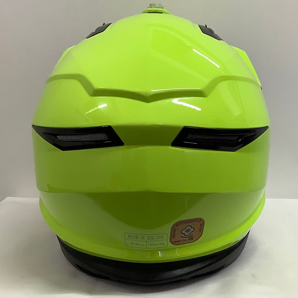 GSB XP-14B MX Off-Road Helmet Plain Gloss Fluo Yellow  - FREE UK Delivery - Moto Central