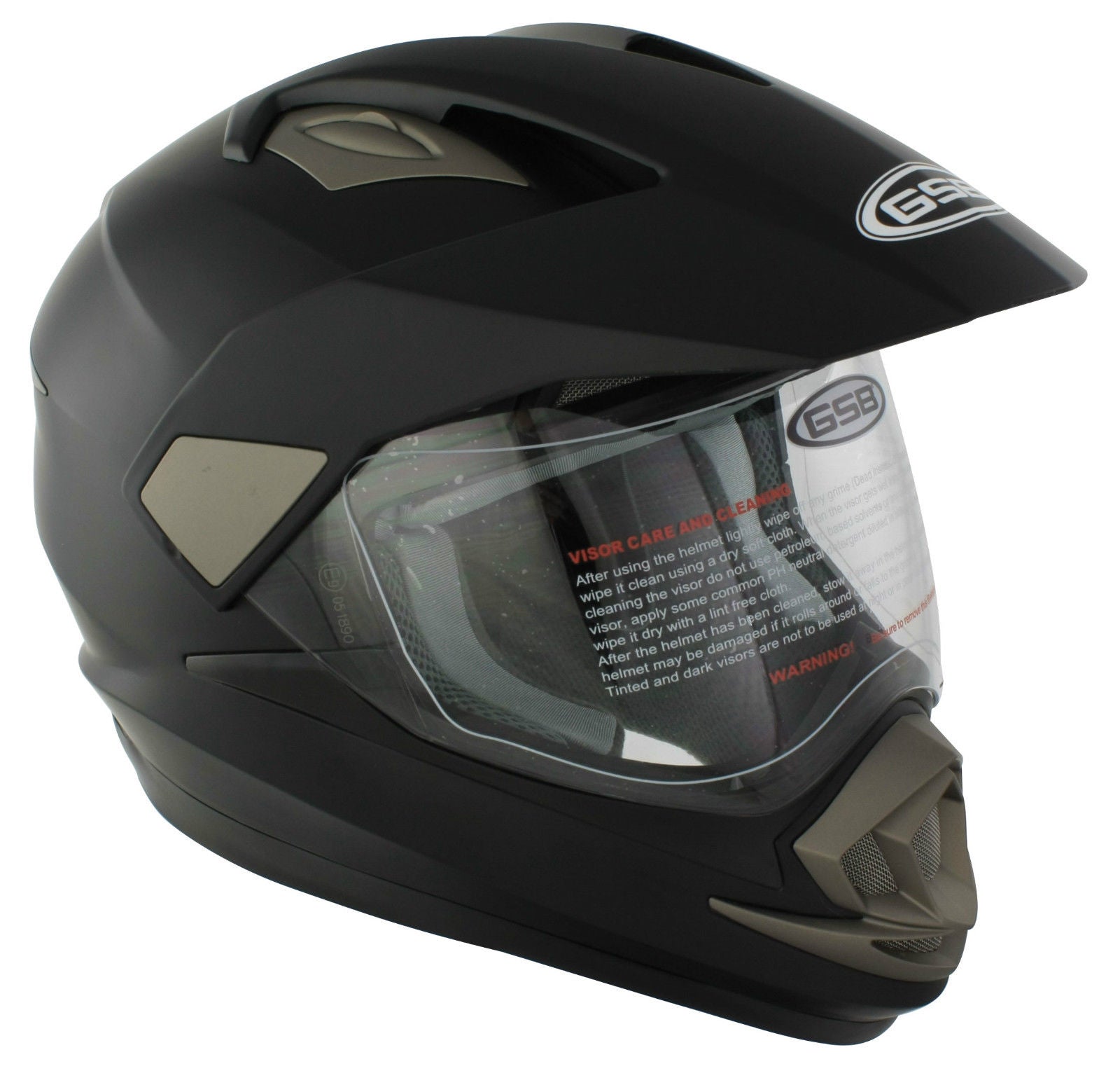 GSB XP-14A Adventure Road / Off Road Helmet Matt Plain Black