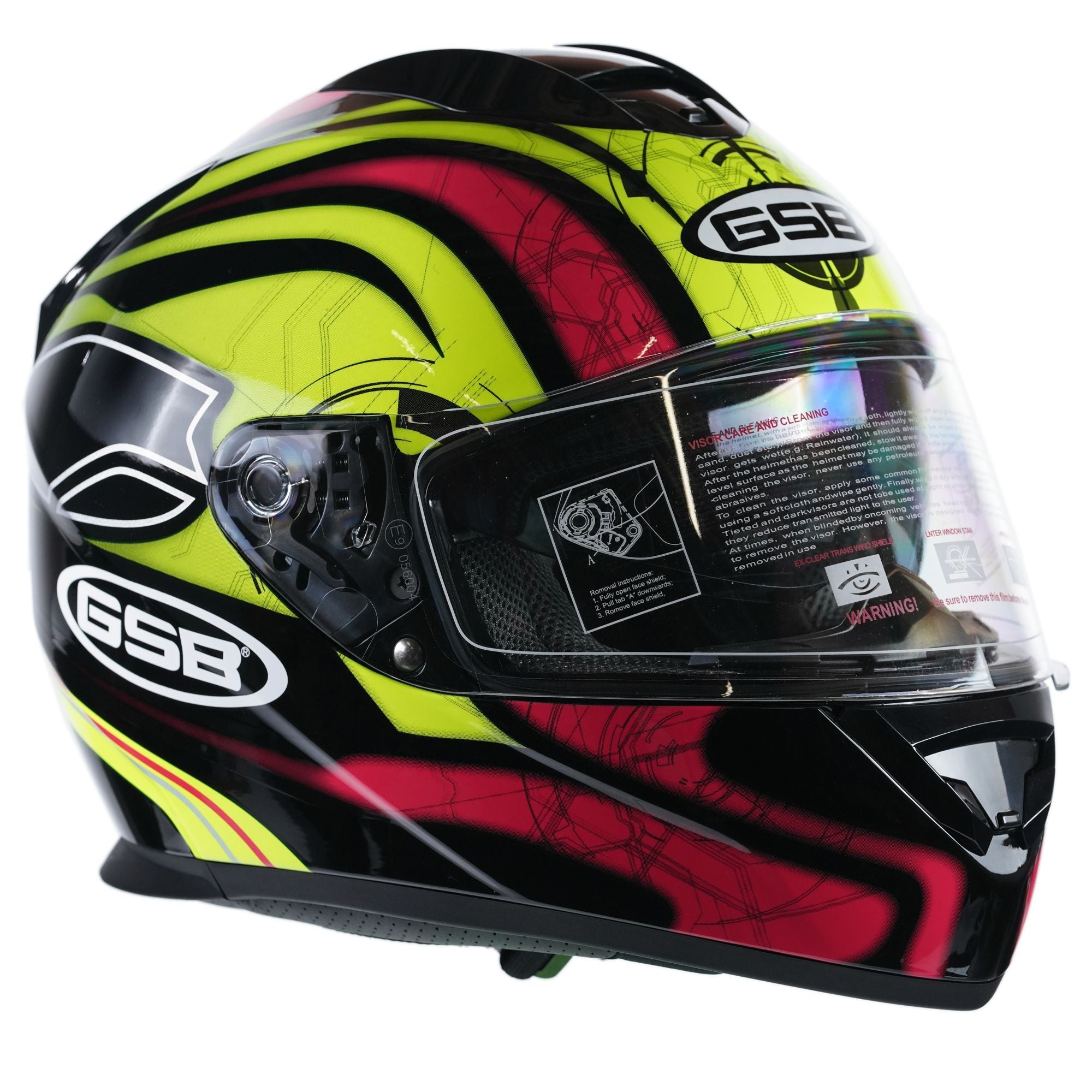 GSB G-350 Full Face Road Helmet Gloss Graphic Pink