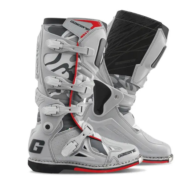 Gaerne Fastback Kids MX Boots Snow Camo - FREE UK Shipping, FREE 365 Day Returns | Moto Central