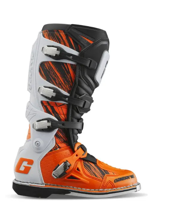 Gaerne Fastback MX Boots Orange / White / Black - FREE UK Shipping, FREE 365 Day Returns | Moto Central