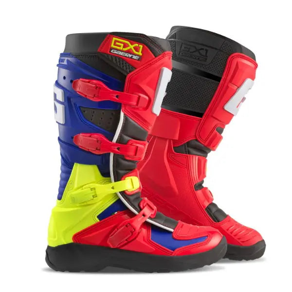 Gaerne GX-1 Evo Kids MX Boots Red / Multi - FREE UK Shipping, FREE 365 Day Returns | Moto Central