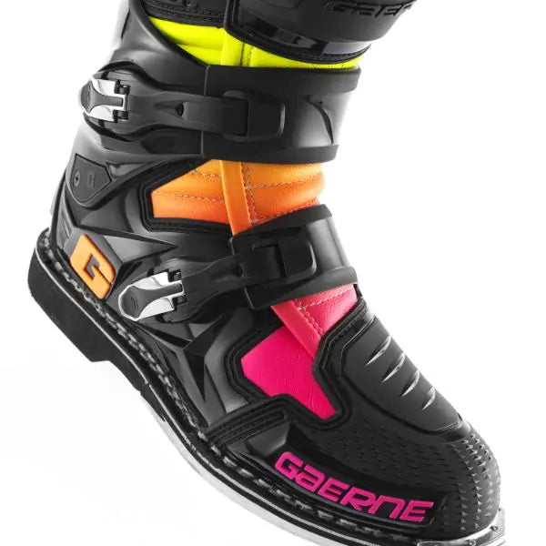 Gaerne SG-12 MX Boots Black / Orange / Pink - FREE UK Shipping, FREE 365 Day Returns | Moto Central