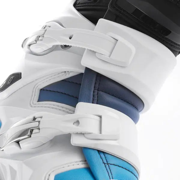 Gaerne SG-12 MX Boots Black / White / Coral Blue - FREE UK Shipping, FREE 365 Day Returns | Moto Central