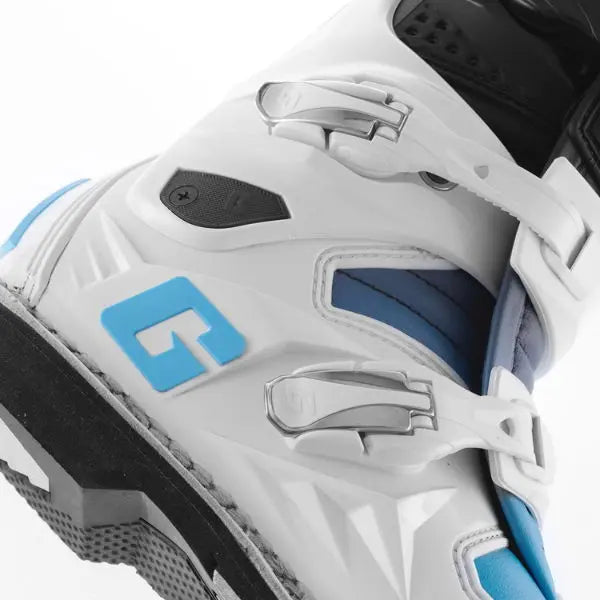 Gaerne SG-12 MX Boots Black / White / Coral Blue - FREE UK Shipping, FREE 365 Day Returns | Moto Central