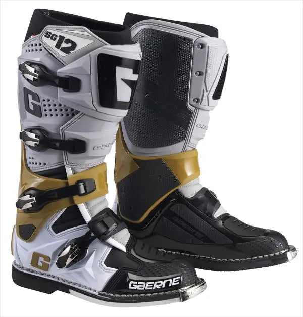 Gaerne SG-12 MX Boots Grey / Magnesium / White - FREE UK Shipping, FREE 365 Day Returns | Moto Central