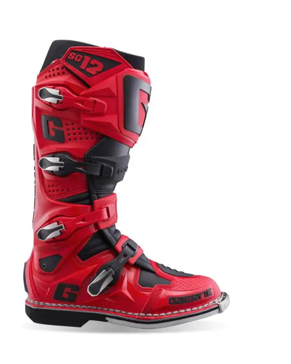 Gaerne SG-12 MX Boots Red / Black - FREE UK Shipping, FREE 365 Day Returns | Moto Central