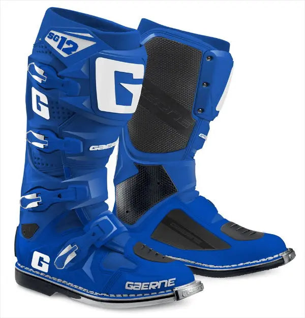 Gaerne SG-12 MX Boots Solid Blue - FREE UK Shipping, FREE 365 Day Returns | Moto Central