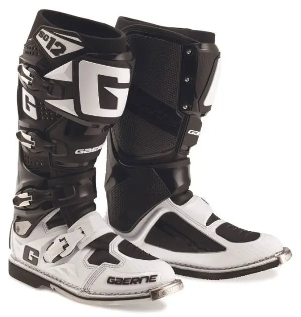 Gaerne SG-12 MX Boots White / Black - FREE UK Shipping, FREE 365 Day Returns | Moto Central