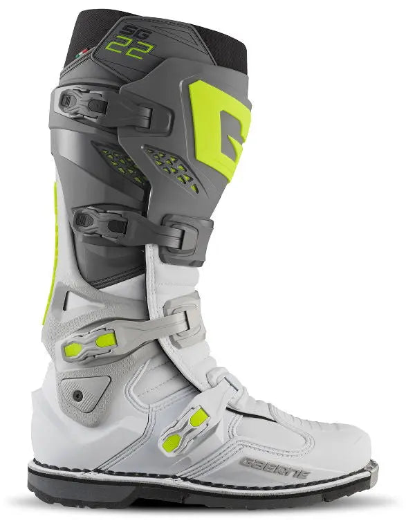 Gaerne SG.22 MX Boots Anthracite / White / Grey - FREE UK Shipping, FREE 365 Day Returns | Moto Central