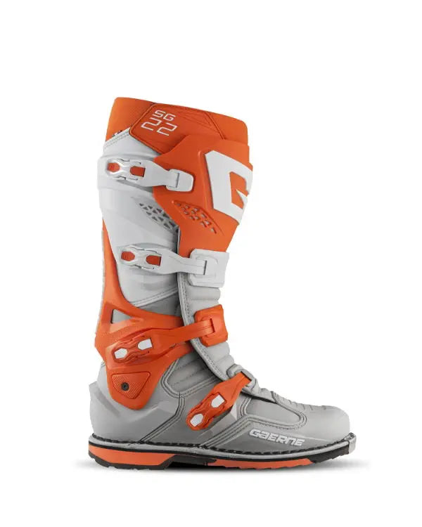 Gaerne SG.22 MX Boots Orange / White / Grey - FREE UK Shipping, FREE 365 Day Returns | Moto Central