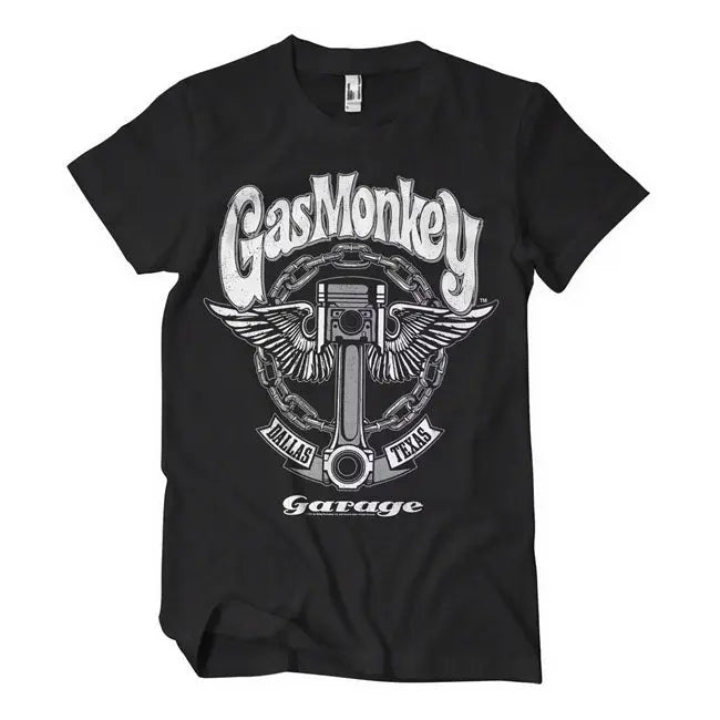 Gas Monkeys Garage Big Piston T-Shirt Black  - FREE UK Shipping, FREE 365 Day Returns | Moto Central