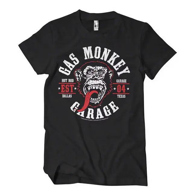 Gas Monkeys Garage Round Seal T-Shirt Black  - FREE UK Shipping, FREE 365 Day Returns | Moto Central