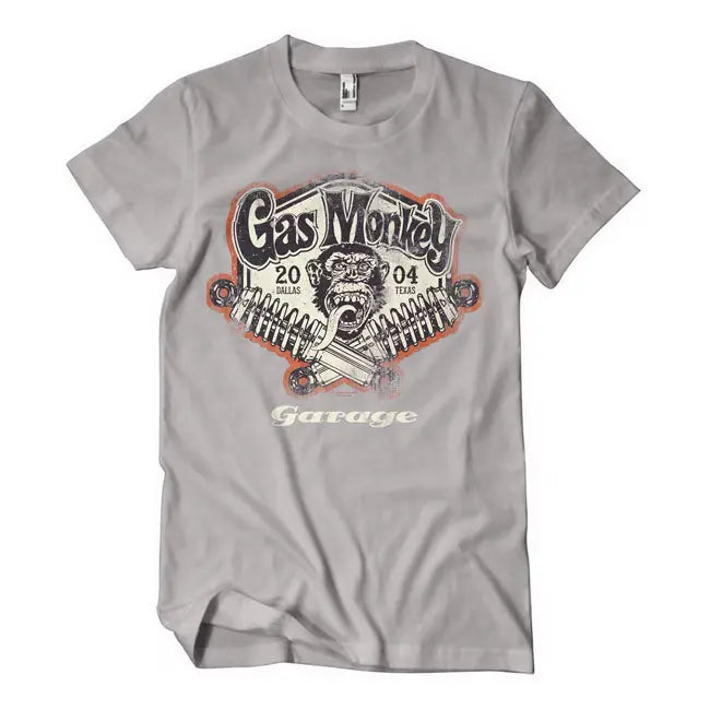 Gas Monkeys Garage Spring Coils T-Shirt Storm Grey  - FREE UK Shipping, FREE 365 Day Returns | Moto Central