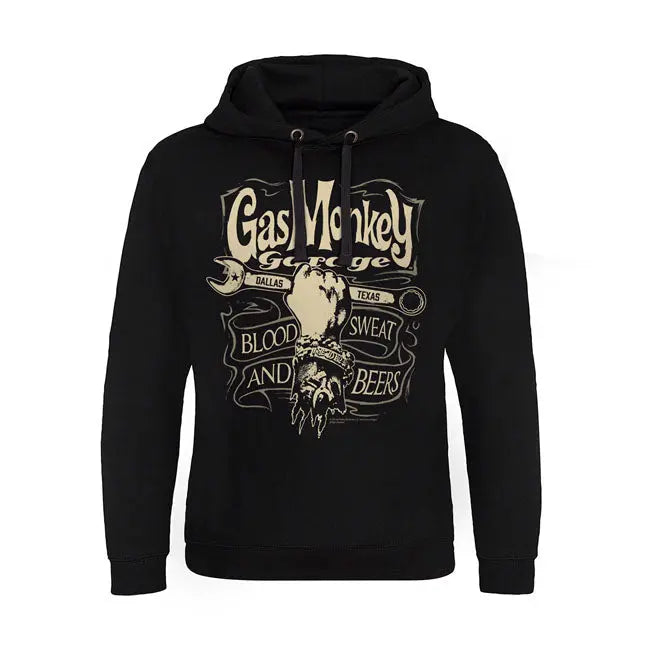 Gas Monkeys Garage Wrench Label Epic Hoodie Black  - FREE UK Shipping, FREE 365 Day Returns | Moto Central