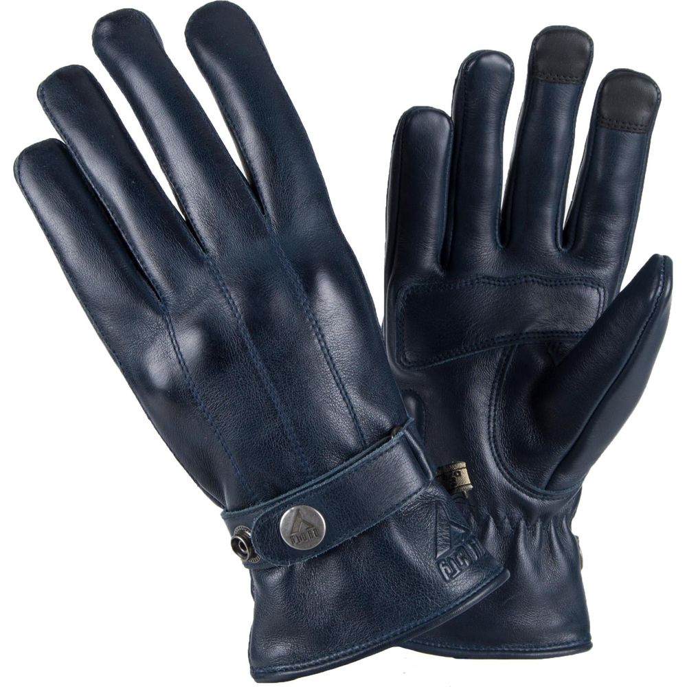 ByCity Elegant Leather Gloves Blue