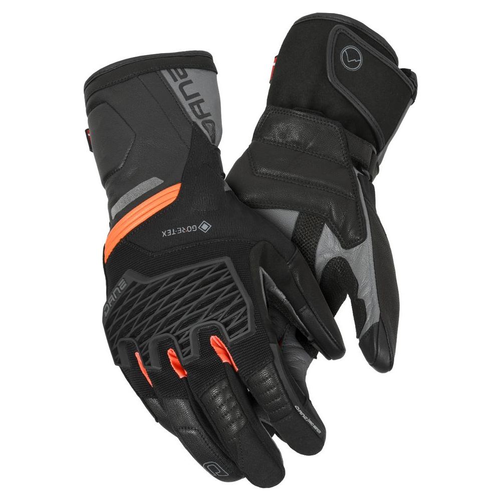 Dane Magnus Gore-Tex Grip Motorcycle Gloves Black / Orange