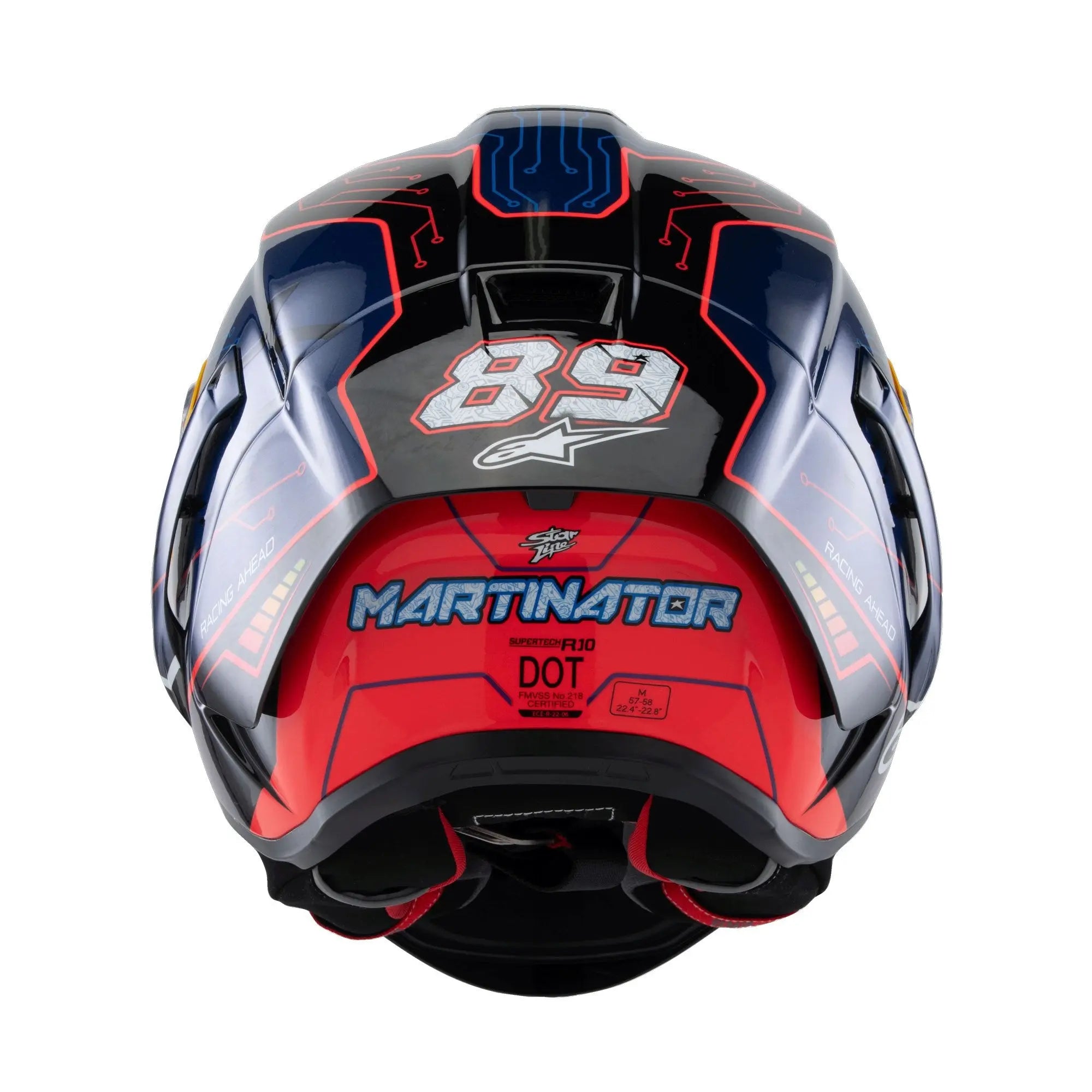 Alpinestars Supertech R10 Martinator R01 Full Face Helmet Blue / Purple / Gloss Red  - FREE UK Shipping, FREE 365 Day Returns | Moto Central