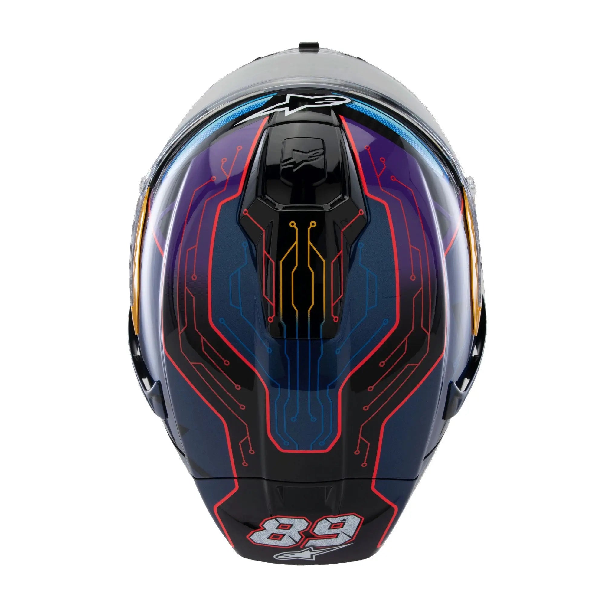 Alpinestars Supertech R10 Martinator R01 Full Face Helmet Blue / Purple / Gloss Red  - FREE UK Shipping, FREE 365 Day Returns | Moto Central