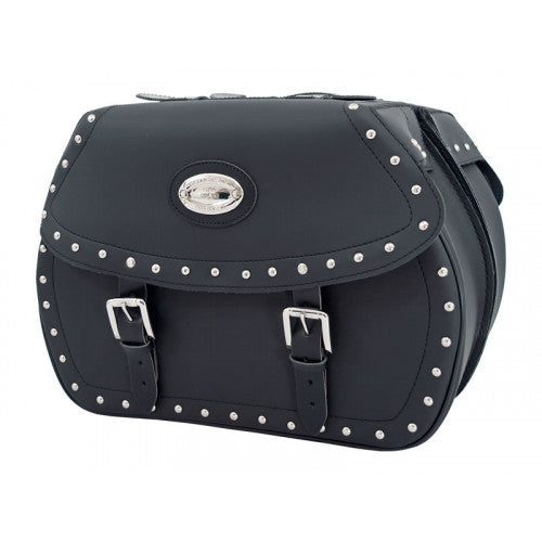 Longride Studded Iparex Saddlebags Black HC138A - 42 Liters - FREE UK Shipping, FREE 365 Day Returns | Moto Central