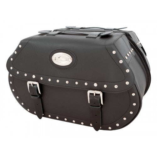 Longride Studded Iparex Saddlebags Black HC145A - 38 Liters - FREE UK Shipping, FREE 365 Day Returns | Moto Central