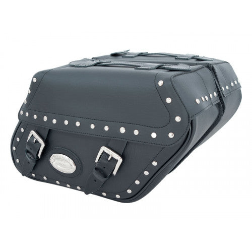 Longride Studded Iparex Saddlebags Black - 27 Liters - FREE UK Shipping, FREE 365 Day Returns | Moto Central