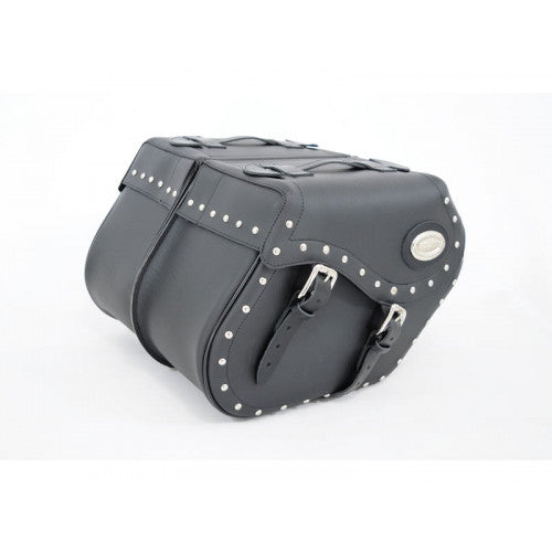 Longride Studded Iparex Saddlebags Black HC154A - 38 Liters - FREE UK Shipping, FREE 365 Day Returns | Moto Central