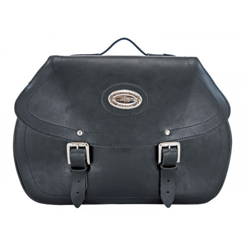 Longride Leather Saddlebags Black - 42 Liters