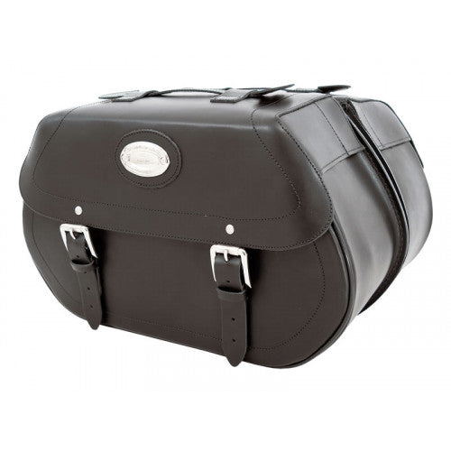 Longride Leather Saddlebags Black HCL145 - 38 Liters - FREE UK Shipping, FREE 365 Day Returns | Moto Central