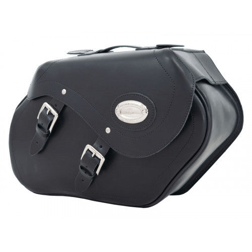 Longride Leather Saddlebags Black - 34 Liters - FREE UK Shipping, FREE 365 Day Returns | Moto Central