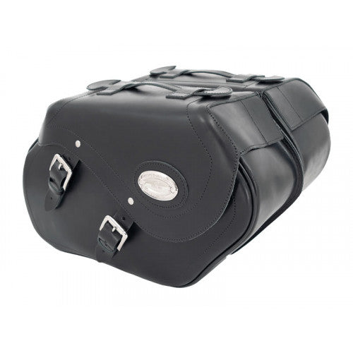 Longride Leather Saddlebags Black - 34 Liters - FREE UK Shipping, FREE 365 Day Returns | Moto Central