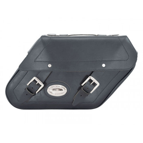 Longride Leather Saddlebags Black - 27 Liters