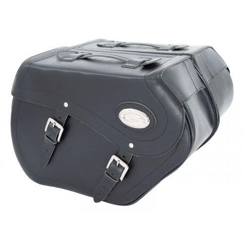 Longride Leather Saddlebags Black - 44 Liters - FREE UK Shipping, FREE 365 Day Returns | Moto Central