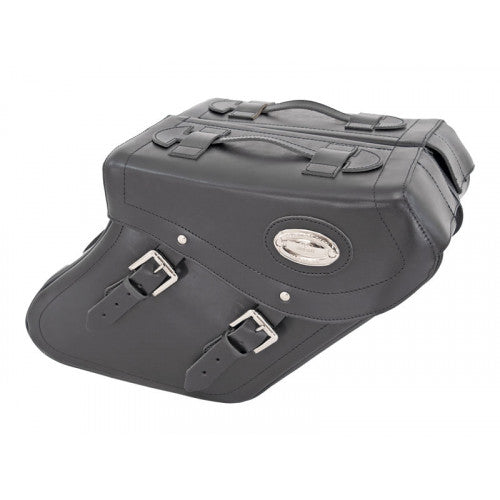 Longride Leather Saddlebags Black - 30 Liters - FREE UK Shipping, FREE 365 Day Returns | Moto Central