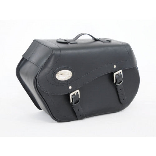 Longride Leather Saddlebags Black - 43 Liters  - FREE UK Shipping, FREE 365 Day Returns | Moto Central