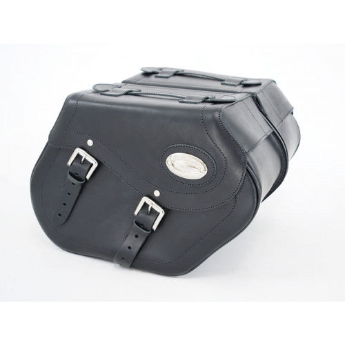 Longride Leather Saddlebags Black HCL154 - 38 Liters - FREE UK Shipping, FREE 365 Day Returns | Moto Central