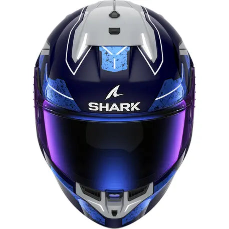 Shark Skwal i3 Full Face Helmet Rhad Blue / Chrome / Silver - FREE UK Shipping, FREE 365 Day Returns | Moto Central