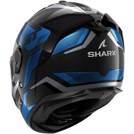 Shark Spartan GT PRO Carbon Full Face Helmet Ritmo Carbon / Blue - FREE UK Shipping, FREE 365 Day Returns | Moto Central