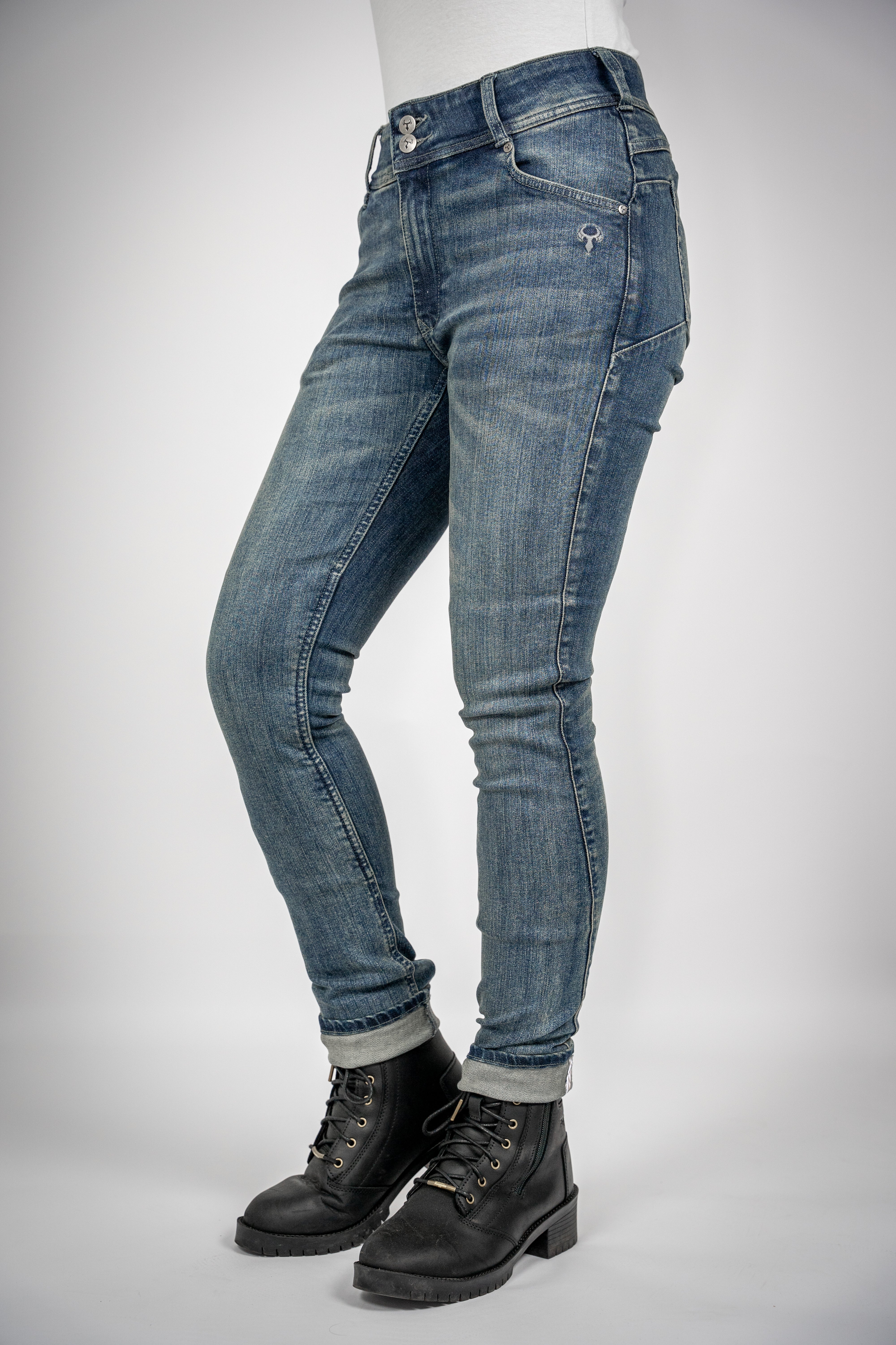 Bull-it Heron Straight Fit Denim Jeans Steel Blue - FREE UK Shipping, FREE 365 Day Returns | Moto Central