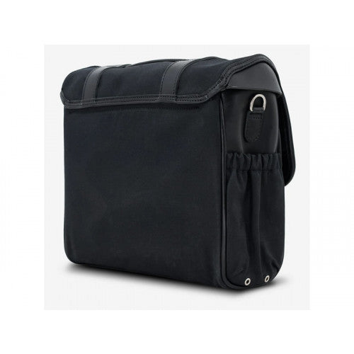 Longride Waxed Canvas Quick Release Saddlebag Black - 12.5 Liters - FREE UK Shipping, FREE 365 Day Returns | Moto Central