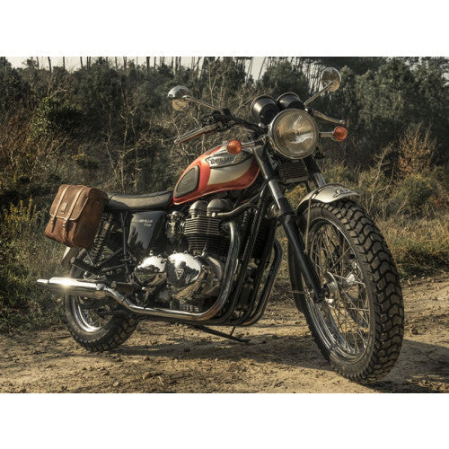 Longride Waxed Canvas Quick Release Saddlebag Black - 12.5 Liters - FREE UK Shipping, FREE 365 Day Returns | Moto Central