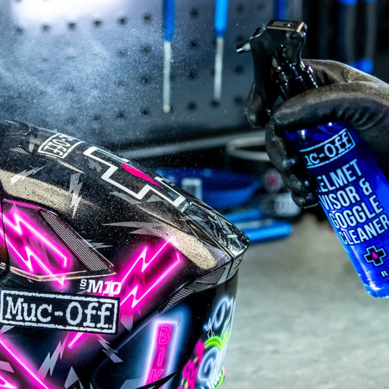 Muc-Off Helmet Visors & Goggles Cleaner - FREE UK Shipping, FREE 365 Day Returns | Moto Central