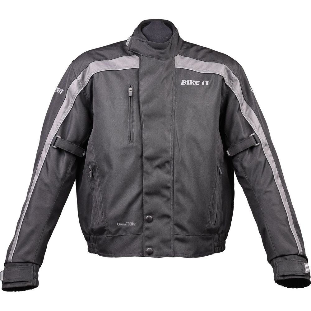 Bike It Herm Motorcycle Waterproof Bomber Jacket Black