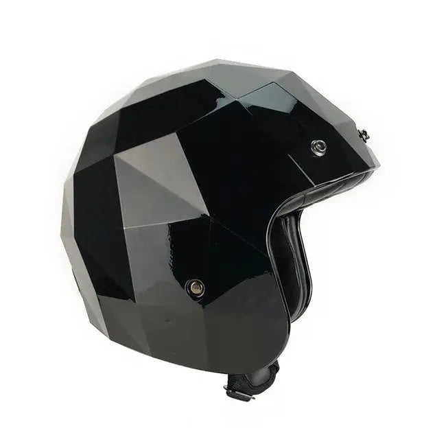 Holy Freedom Stealth Diamond Open Face Helmet Gloss Black  - FREE UK Shipping, FREE 365 Day Returns | Moto Central