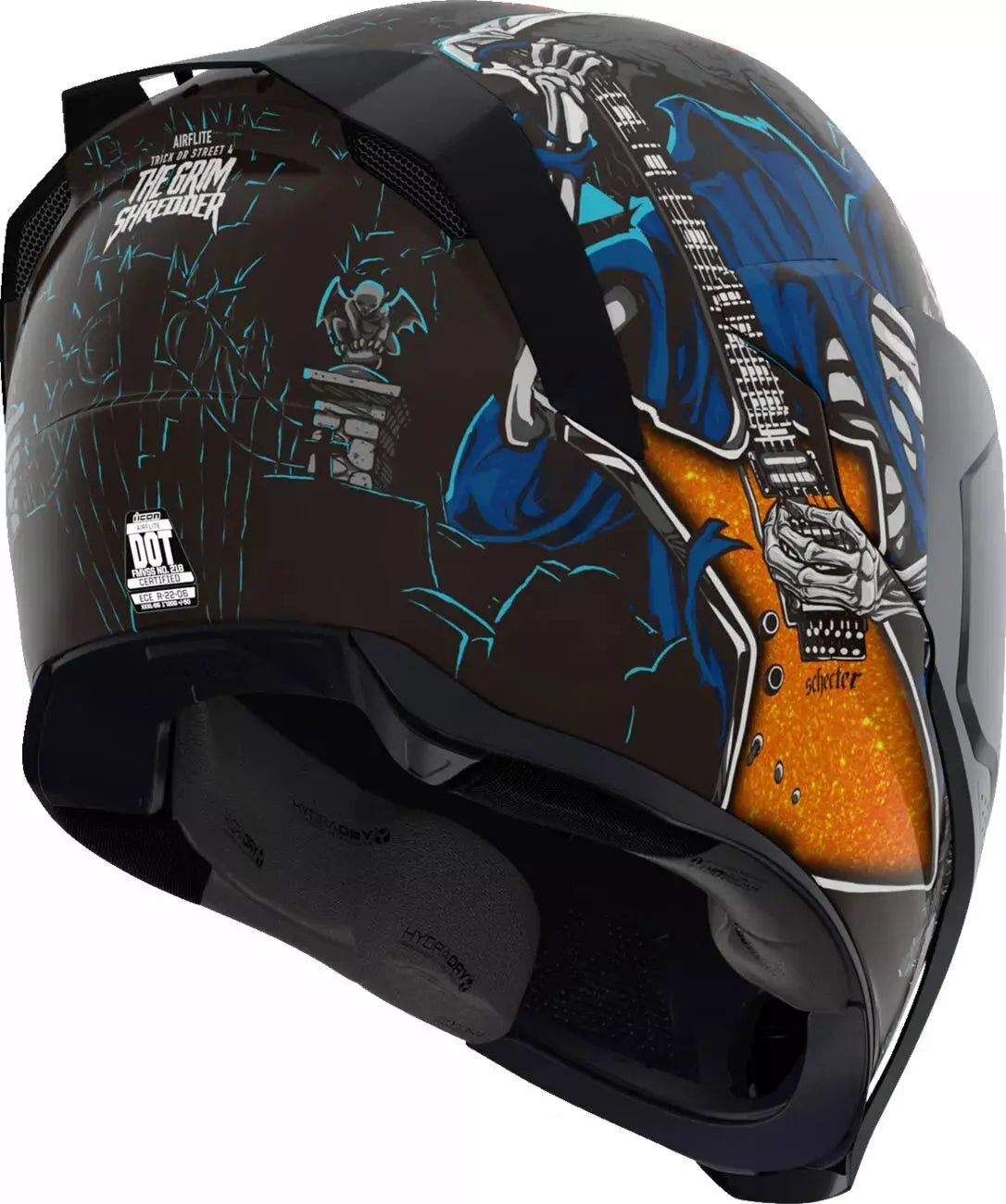 Icon Airflite Trick Or Street 4 Full Face Helmet Black / Multi - FREE UK Shipping, FREE 365 Day Returns | Moto Central