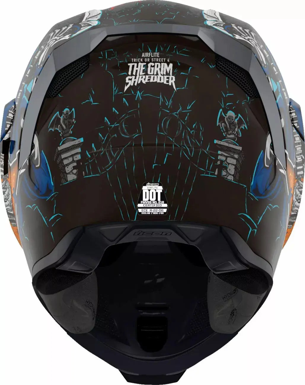 Icon Airflite Trick Or Street 4 Full Face Helmet Black / Multi - FREE UK Shipping, FREE 365 Day Returns | Moto Central