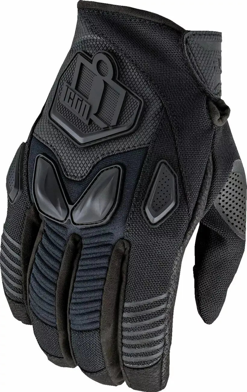 Icon Automag3 CE Textile Gloves Black - FREE UK Shipping, FREE 365 Day Returns | Moto Central